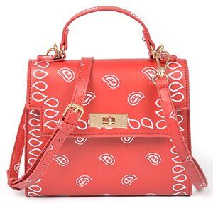 BNWT Paisley Bandana Printed Convertible Top Handle Crossbody Swing Bag